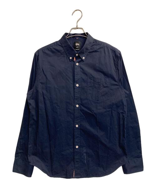 stussy（ステューシー）stussy (ステューシー) ボタンダウンシャツ ネイビー サイズ:Mの古着・服飾アイテム
