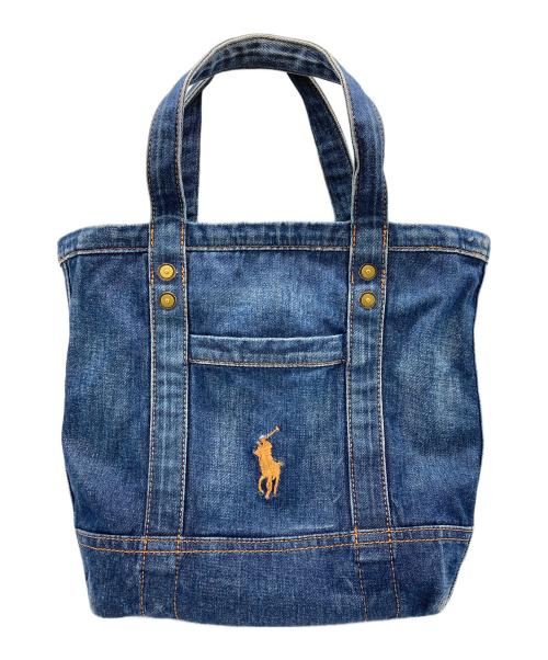 POLO RALPH LAUREN（ポロ・ラルフローレン）POLO RALPH LAUREN (ポロ・ラルフローレン) デニムミニトートバッグ インディゴの古着・服飾アイテム