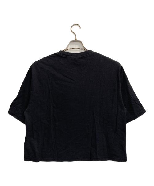 GALERIE VIE（ギャルリーヴィー）GALERIE VIE (ギャルリーヴィー) コットンシルクカノコ ワイドクルーネックTシャツ ブラック サイズ:Fの古着・服飾アイテム