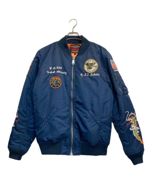 Schott（ショット）Schott (ショット) Souvenir MA-1 Jacket/スーベニアジャケット ネイビー サイズ:Ｍの古着・服飾アイテム