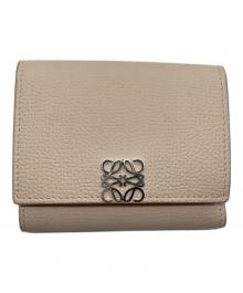 LOEWE（ロエベ）の古着「アナグラムトライフォールドコンパクトウォレット」｜アイボリー