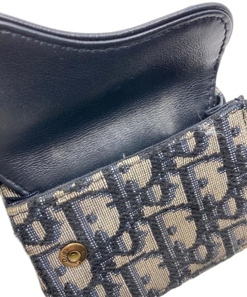 Christian Dior（クリスチャン ディオール）Christian Dior (クリスチャン ディオール) トロッターサドルウォレット ネイビー×ベージュの古着・服飾アイテム