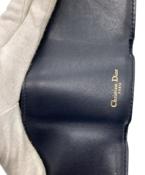 Christian Dior（クリスチャン ディオール）Christian Dior (クリスチャン ディオール) トロッターサドルウォレット ネイビー×ベージュの古着・服飾アイテム