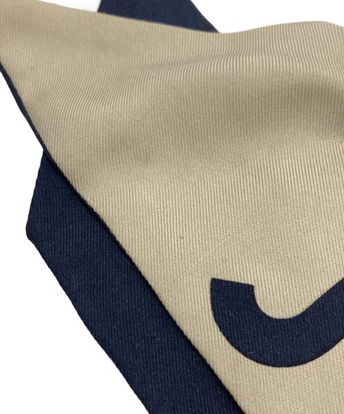 Dior（ディオール）Dior (ディオール) ミッツァシルクスカーフ ネイビー×ベージュの古着・服飾アイテム