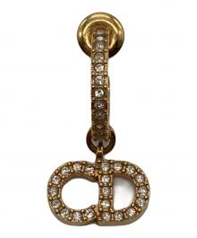 Dior（ディオール）の古着「CDロゴラインストーンピアス」｜ゴールド