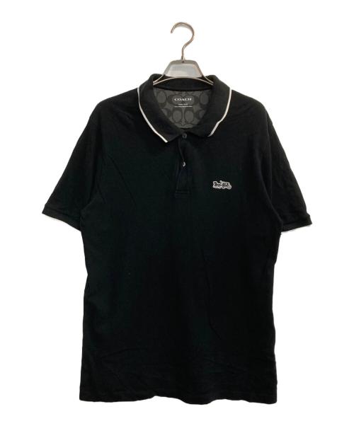 COACH（コーチ）COACH (コーチ) ホースアンドキャリッジ ポロシャツ ブラック サイズ:MEDIUMの古着・服飾アイテム