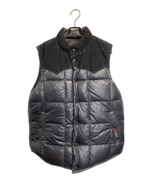 Schott（ショット）Schott (ショット) ダウンレザーリバーシブルベスト ブラック サイズ:Ⅼの古着・服飾アイテム