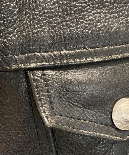 HOT LEATHERS（ホットレザーズ）HOT LEATHERS (ホットレザーズ) レザーベスト ブラック サイズ:XSの古着・服飾アイテム