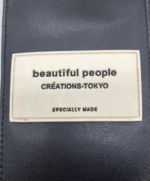 beautiful people（ビューティフルピープル）beautiful people (ビューティフルピープル) カラビナ付カードケース ブラックの古着・服飾アイテム