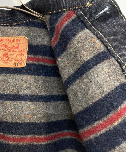 STUDIO D'ARTISAN&SA（ステュディオダルチザンアンドＳＡ）STUDIO D'ARTISAN&SA (ステュディオダルチザンアンドＳＡ) ライニング付き100番台デニムジャケット インディゴ サイズ:38の古着・服飾アイテム