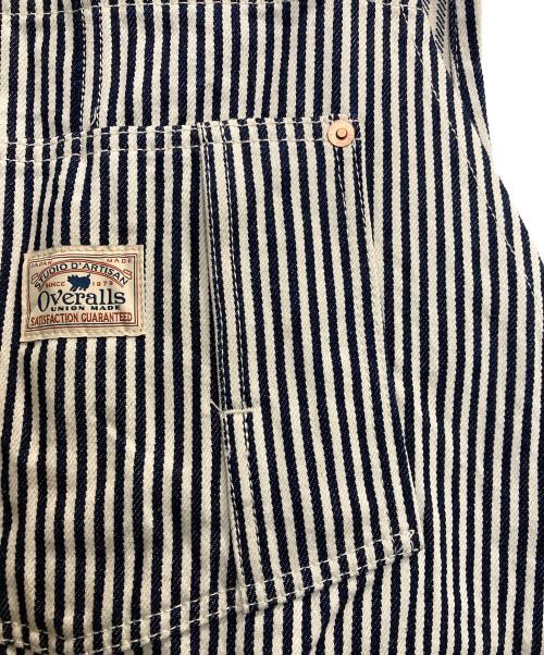 STUDIO D'ARTISAN&SA（ステュディオダルチザンアンドＳＡ）STUDIO D'ARTISAN&SA (ステュディオダルチザンアンドＳＡ) ヒッコリーオーバーオール ネイビー×ホワイト サイズ:32の古着・服飾アイテム
