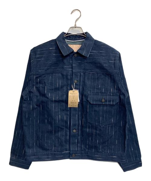 STUDIO D'ARTISAN&SA（ステュディオダルチザンアンドＳＡ）STUDIO D'ARTISAN&SA (ステュディオダルチザンアンドＳＡ) RAIN絣デニムジャケット ネイビー サイズ:38の古着・服飾アイテム