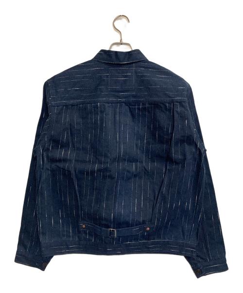 STUDIO D'ARTISAN&SA（ステュディオダルチザンアンドＳＡ）STUDIO D'ARTISAN&SA (ステュディオダルチザンアンドＳＡ) RAIN絣デニムジャケット ネイビー サイズ:38の古着・服飾アイテム