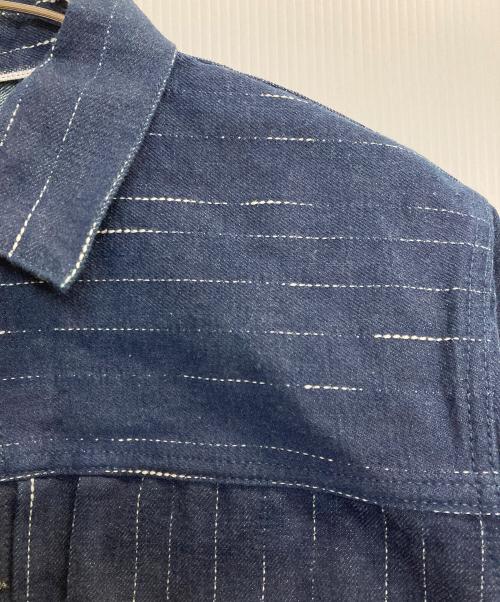 STUDIO D'ARTISAN&SA（ステュディオダルチザンアンドＳＡ）STUDIO D'ARTISAN&SA (ステュディオダルチザンアンドＳＡ) RAIN絣デニムジャケット ネイビー サイズ:38の古着・服飾アイテム