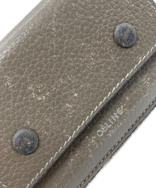 CELINE（セリーヌ）CELINE (セリーヌ) フォールデッドコンパクトウォレット イエロー×ブラウンの古着・服飾アイテム