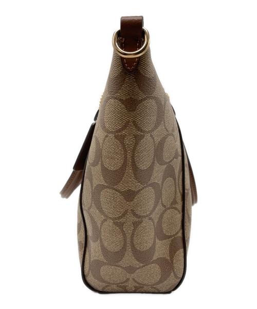 COACH（コーチ）COACH (コーチ) シグネチャー2wayバッグ ベージュ×ブラウンの古着・服飾アイテム