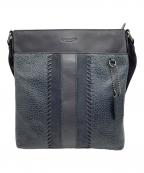 COACHコーチ）の古着「レザーショルダーバッグ」｜ネイビー