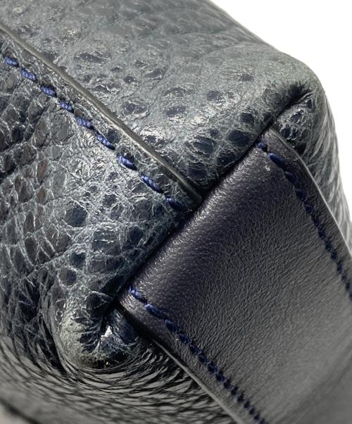 COACH（コーチ）COACH (コーチ) レザーショルダーバッグ ネイビーの古着・服飾アイテム