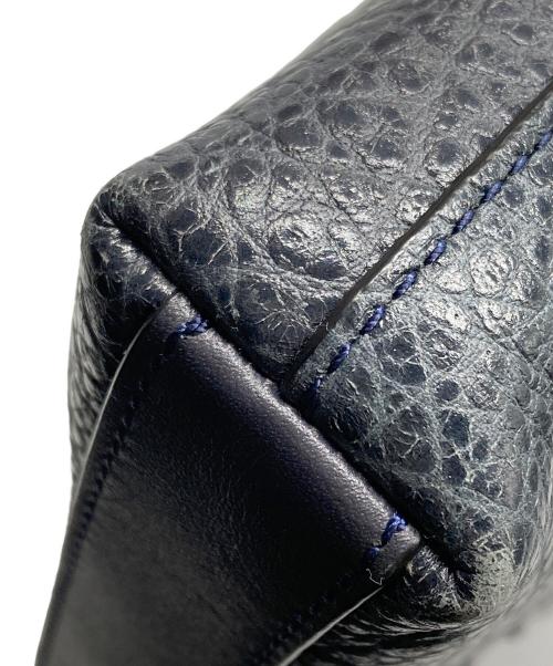 COACH（コーチ）COACH (コーチ) レザーショルダーバッグ ネイビーの古着・服飾アイテム