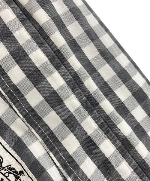 HERMES（エルメス）HERMES (エルメス) ギンガムチェックシャツ グレー×ホワイト サイズ:16-41の古着・服飾アイテム