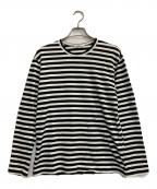 COMME des GARCONSコムデギャルソン）の古着「ボーダーカットソー」｜ブラック×ホワイト