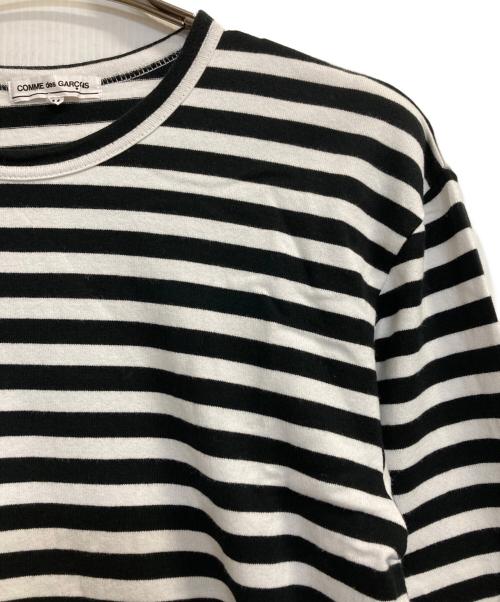 COMME des GARCONS（コムデギャルソン）COMME des GARCONS (コムデギャルソン) ボーダーカットソー ブラック×ホワイト サイズ:Ｍの古着・服飾アイテム