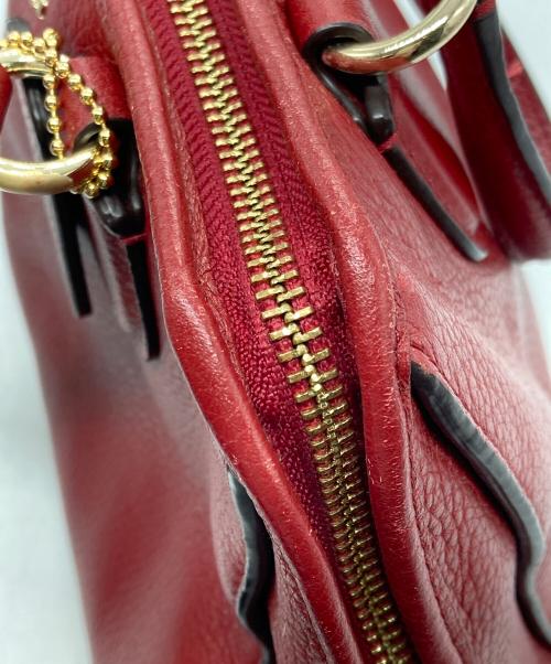 COACH（コーチ）COACH (コーチ) 2WAYバッグ レッドの古着・服飾アイテム