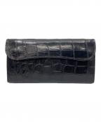 WILDSWANSワイルドスワンズ）の古着「WAVE レザーロングウォレット」｜ブラック