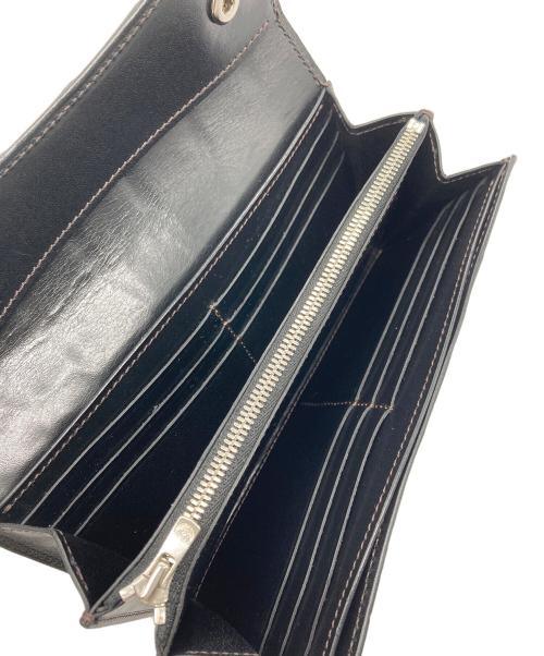 WILDSWANS（ワイルドスワンズ）WILDSWANS (ワイルドスワンズ) WAVE レザーロングウォレット ブラックの古着・服飾アイテム