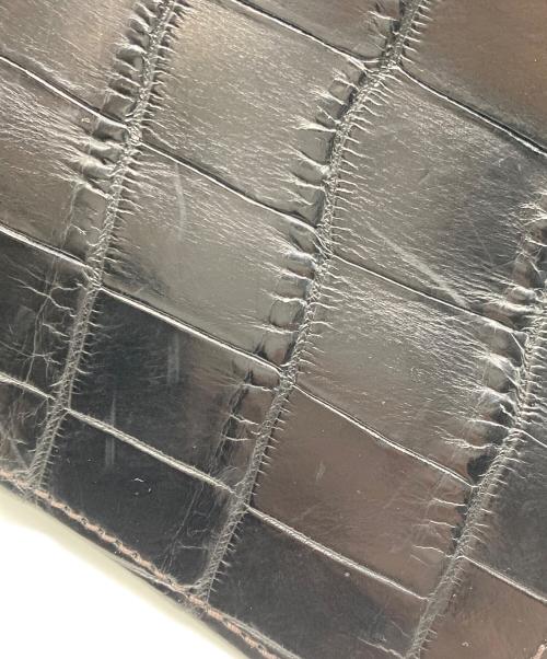 WILDSWANS（ワイルドスワンズ）WILDSWANS (ワイルドスワンズ) WAVE レザーロングウォレット ブラックの古着・服飾アイテム