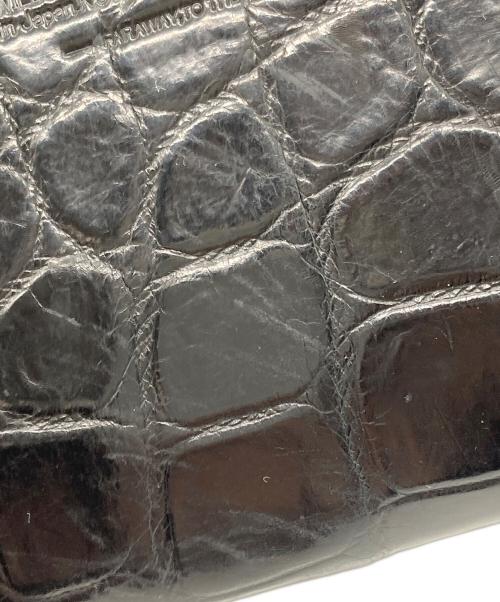 WILDSWANS（ワイルドスワンズ）WILDSWANS (ワイルドスワンズ) WAVE レザーロングウォレット ブラックの古着・服飾アイテム