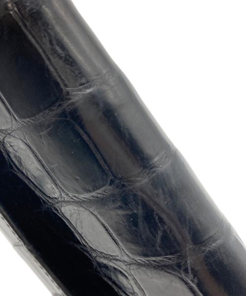 WILDSWANS（ワイルドスワンズ）WILDSWANS (ワイルドスワンズ) WAVE レザーロングウォレット ブラックの古着・服飾アイテム