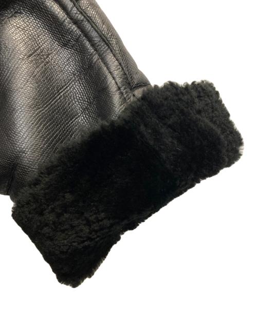 EMPORIO ARMANI（エンポリオアルマーニ）EMPORIO ARMANI (エンポリオアルマーニ) レザーボアジャケット ブラック サイズ:50の古着・服飾アイテム