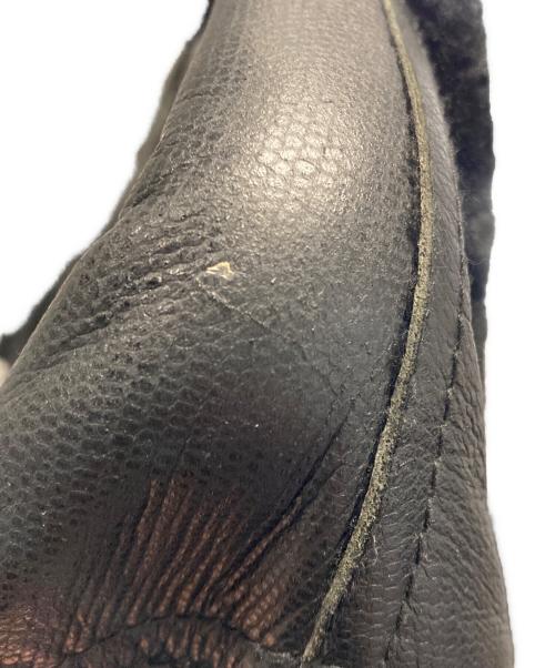 EMPORIO ARMANI（エンポリオアルマーニ）EMPORIO ARMANI (エンポリオアルマーニ) レザーボアジャケット ブラック サイズ:50の古着・服飾アイテム