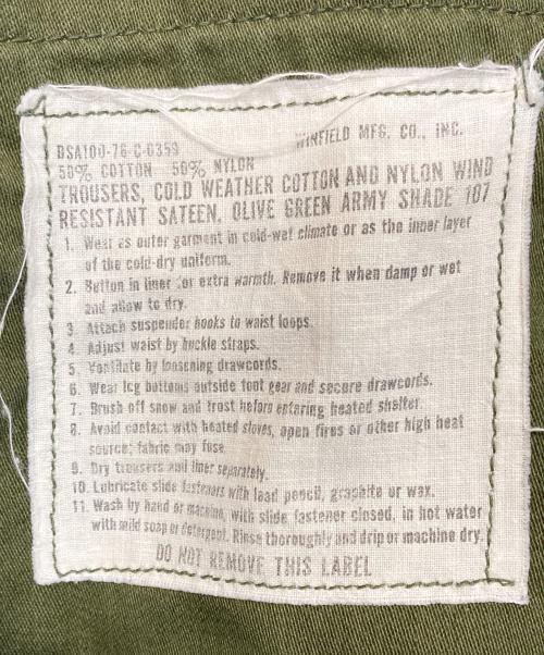 WINFIELD MFG（ウィンフィールド）WINFIELD MFG (ウィンフィールド) M-65フィールドカーゴパンツ グリーン サイズ:27to31の古着・服飾アイテム
