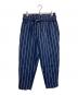 MOJITO（モヒート）の古着「ストライプリネンパンツ」｜ネイビー