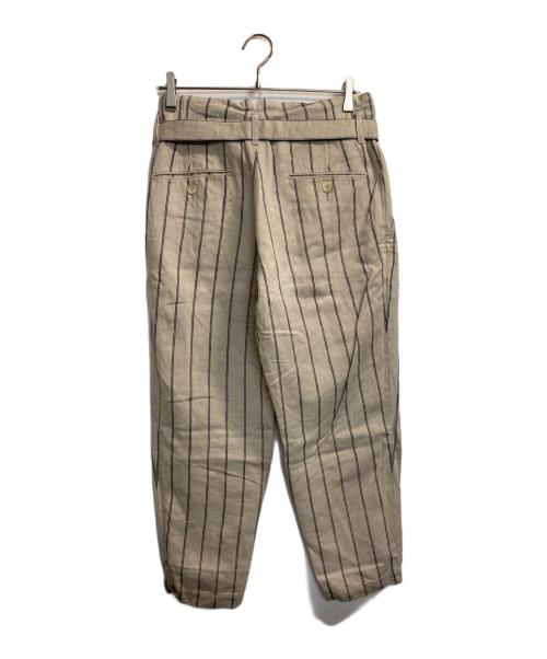 MOJITO（モヒート）MOJITO (モヒート) ストライプリネンパンツ ベージュ サイズ:Sの古着・服飾アイテム