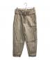 MOJITO（モヒート）の古着「ストライプリネンパンツ」｜ベージュ