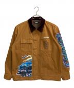 X-LARGE×SHIRT KING PHADEエクストララージ×シャツキングフェイド）の古着「グラフィティワークジャケット」｜カーキ