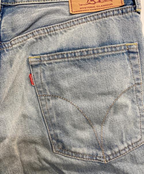 Hysteric Glamour（ヒステリックグラマー）Hysteric Glamour (ヒステリックグラマー) コラージュパッチリメイクテーパードデニムパンツ インディゴ サイズ:31の古着・服飾アイテム