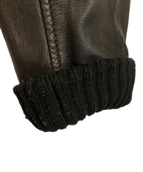 DIESEL（ディーゼル）DIESEL (ディーゼル) ハンドペイントG-1レザージャケット ブラック×ブラウン サイズ:Mの古着・服飾アイテム