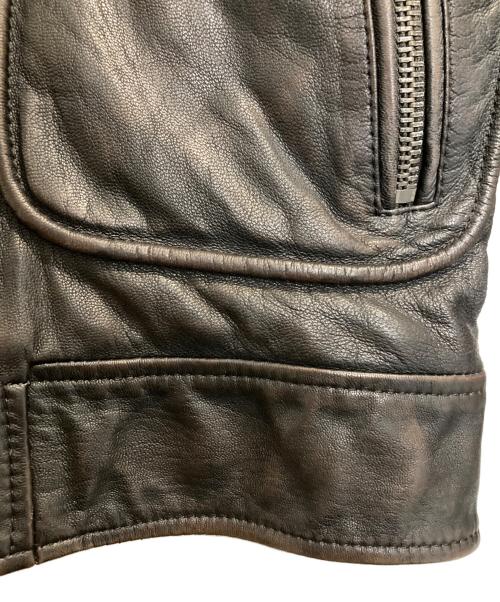DIESEL（ディーゼル）DIESEL (ディーゼル) ハンドペイントG-1レザージャケット ブラック×ブラウン サイズ:Mの古着・服飾アイテム