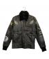 DIESEL（ディーゼル）の古着「ハンドペイントG-1レザージャケット」｜ブラック×ブラウン