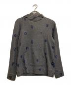 Paul Smith JEANSポールスミス ジーンズ）の古着「総柄パーカー」｜ネイビー×グレー