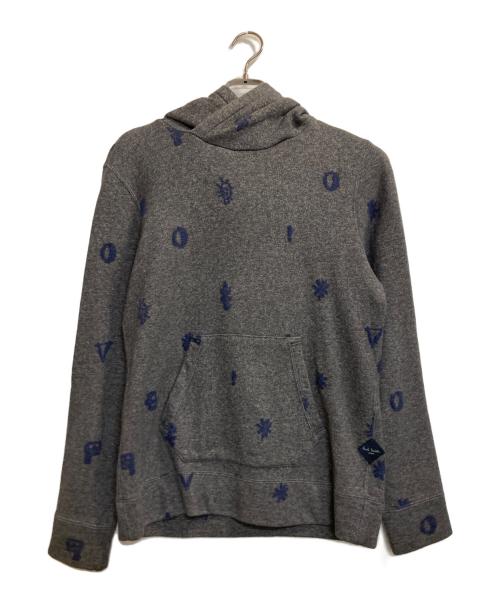 Paul Smith JEANS（ポールスミス ジーンズ）Paul Smith JEANS (ポールスミス ジーンズ) 総柄パーカー ネイビー×グレー サイズ:Ｌの古着・服飾アイテム