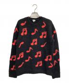 PAUL SMITHポールスミス）の古着「モヘヤ混音符柄ニット」｜ブラック