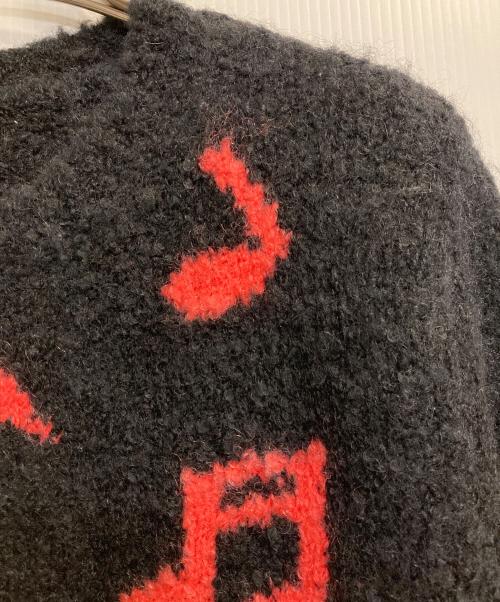 PAUL SMITH（ポールスミス）PAUL SMITH (ポールスミス) モヘヤ混音符柄ニット ブラック サイズ:Mの古着・服飾アイテム