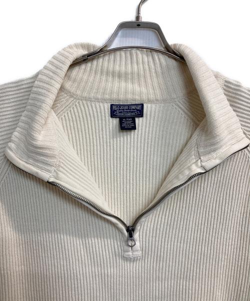 POLO JEANS CO.（ポロジーンズカンパニー）POLO JEANS CO. (ポロジーンズカンパニー) ハーフジップニット アイボリー サイズ:XLの古着・服飾アイテム