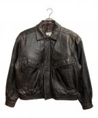 JOHN ASHFORDジョン アッシュフォード）の古着「中綿レザーブルゾン」｜ブラウン
