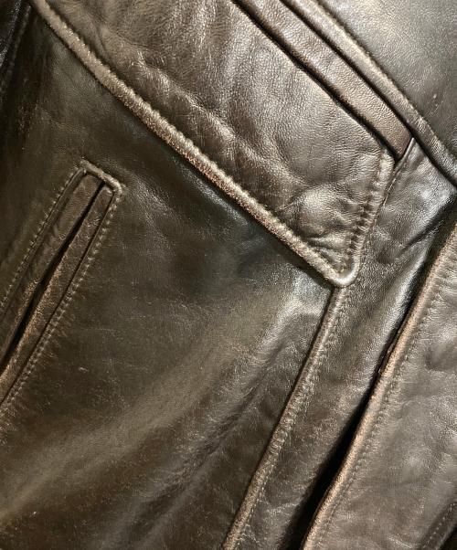 JOHN ASHFORD（ジョン アッシュフォード）JOHN ASHFORD (ジョン アッシュフォード) 中綿レザーブルゾン ブラウン サイズ:Ⅼの古着・服飾アイテム